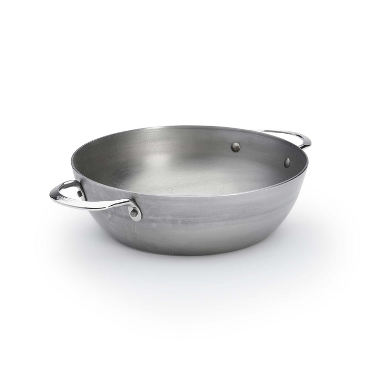 DE BUYER iron country pan MINERAL B ELEMENT 24 cm deep skillet with 2 handles