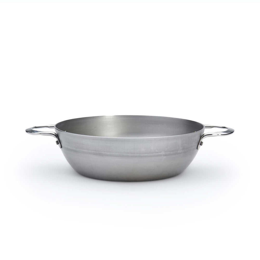 DE BUYER iron country pan MINERAL B ELEMENT 24 cm deep skillet with 2 handles