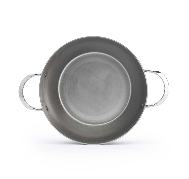 DE BUYER iron country pan MINERAL B ELEMENT 24 cm deep skillet with 2 handles
