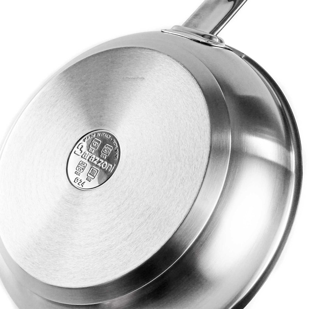BARAZZONI stainless steel pan PROFESSIONAL 24 cm frypan uncoated