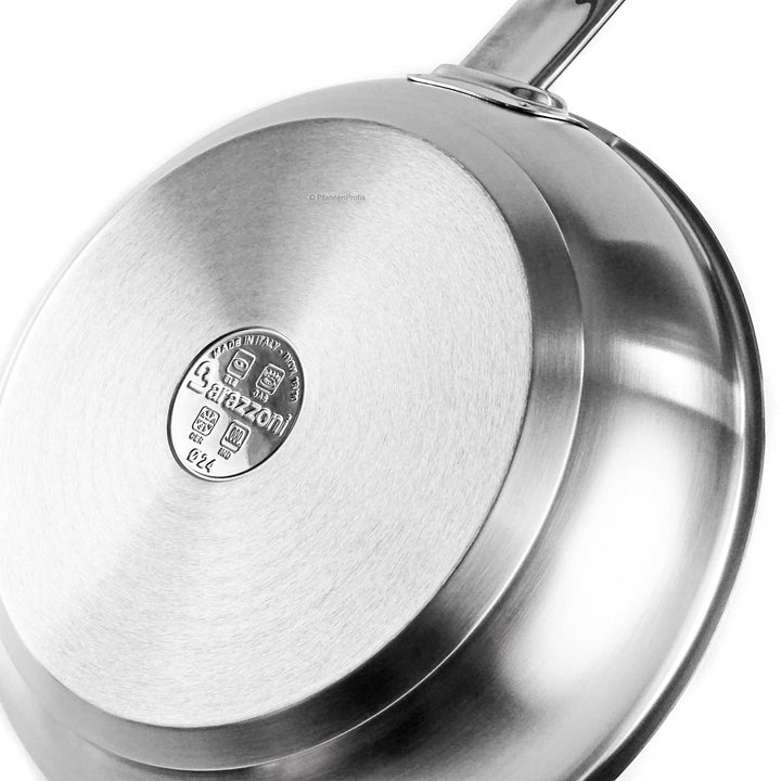 BARAZZONI stainless steel pan PROFESSIONAL 24 cm frypan uncoated