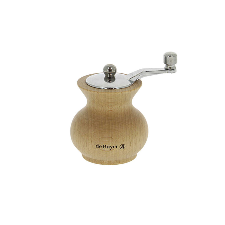 DE BUYER small salt mill with crank BOOGIE light wood