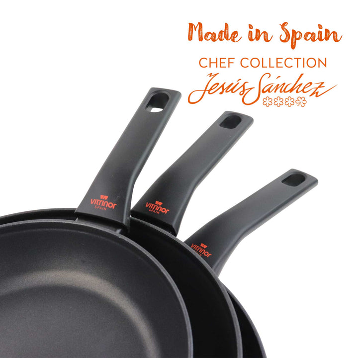 VITRINOR Stahl-Emaille Antihaft Bratpfanne CHEF COLLECTION 24 cm