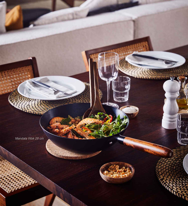 BEKA wok pan MANDALA 28 cm iron with ceramic coating, no seasoning needed