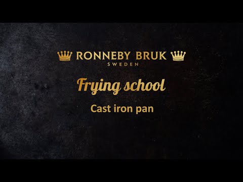 RONNEBY BRUK Gusseisen Bratpfanne MAESTRO 24 cm Eichenholzgriff, schon eingebrannt