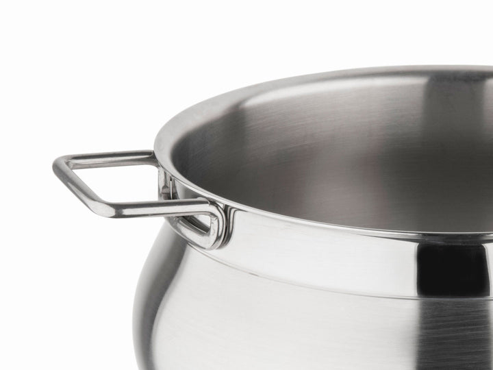 BARAZZONI Kochtopf TUMMY Edelstahl 22 cm mit Deckel 4,9 L