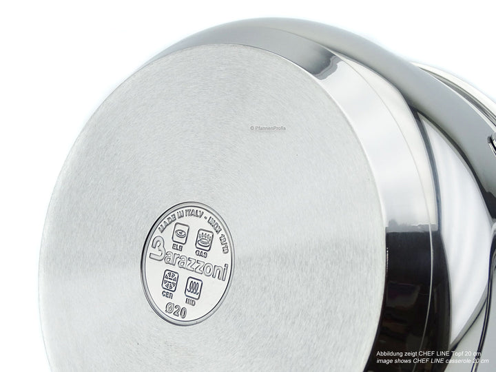 BARAZZONI Schmorkasserolle CHEF LINE Edelstahl 28 cm mit Deckel 4,5 L