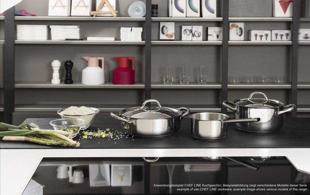 BARAZZONI Kochtopf CHEF LINE Edelstahl 20 cm mit Deckel 3,1 L