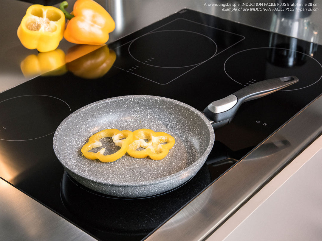 BARAZZONI Bratpfanne INDUCTION FACILE PLUS 28 cm mit abnehmbarem Griff