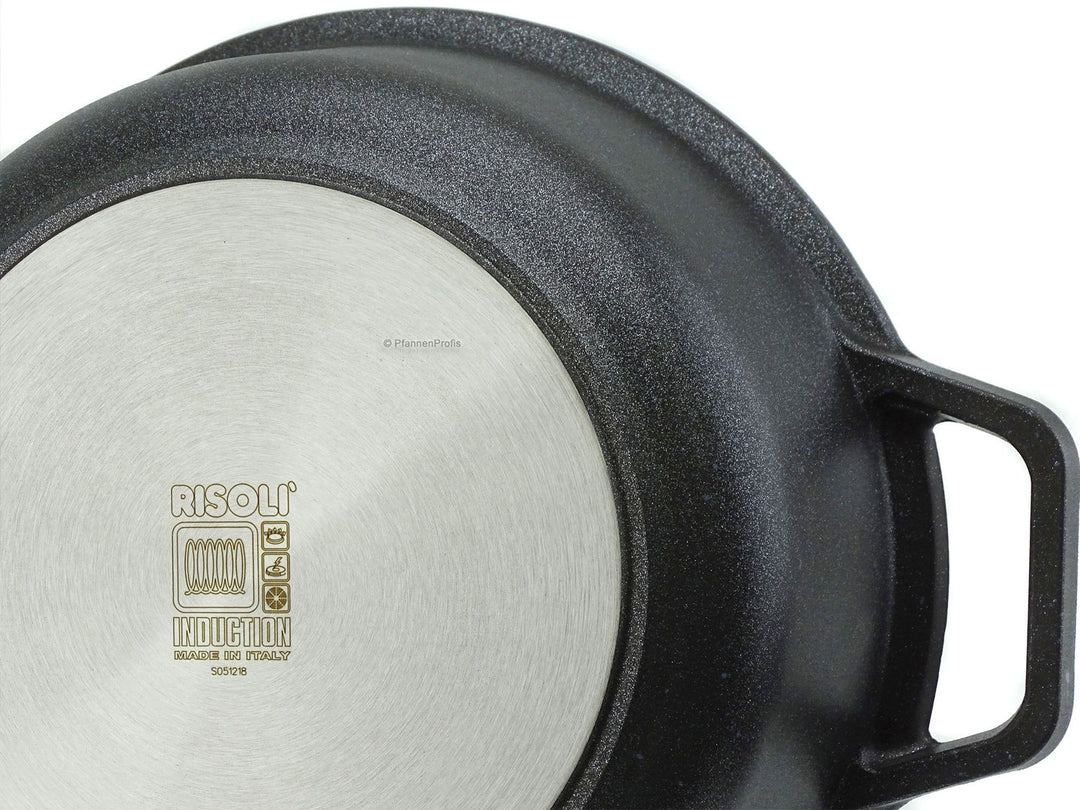 RISOLI Alu Guss Bräter Topf LE PIGNATTE 28 cm Cocotte rund Induktion