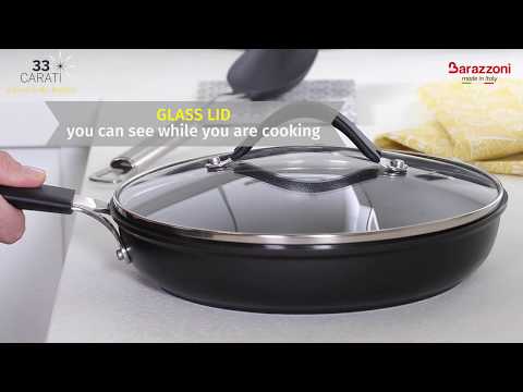 BARAZZONI Bratpfanne 33-CARATI Antihaftpfanne 20 cm mit Silikongriff